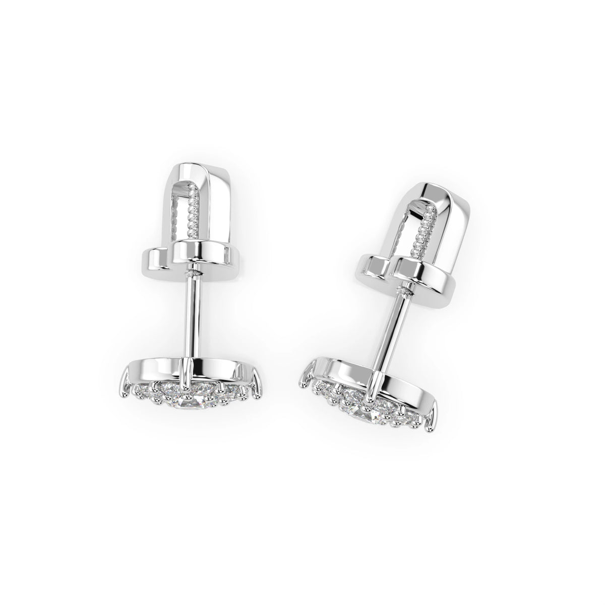 Cercei din Aur cu Diamante, Forma Rotund Briliant, 0,22 CT