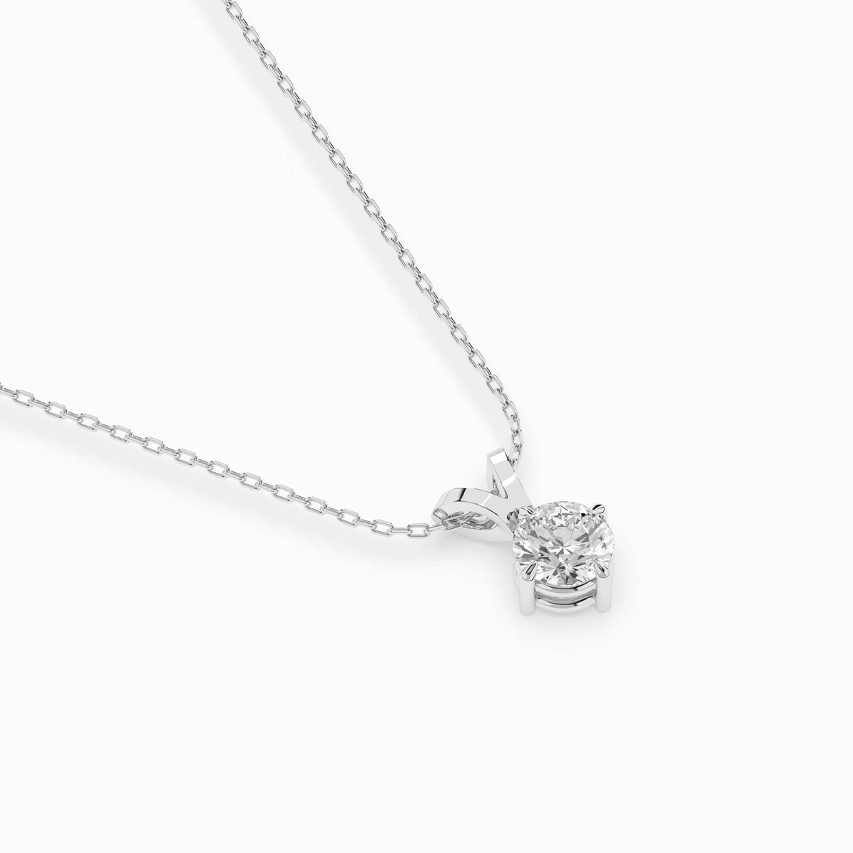 Colier din Aur cu Diamant, Forma Rotund Briliant, 0,40 CT