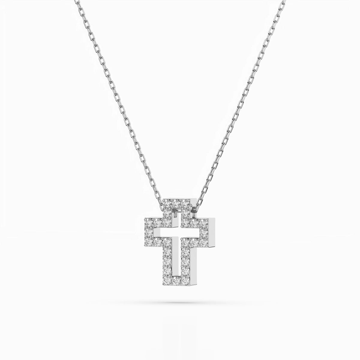 Colier din Aur cu Diamante, Forma Rotund Briliant, 0,17 CT
