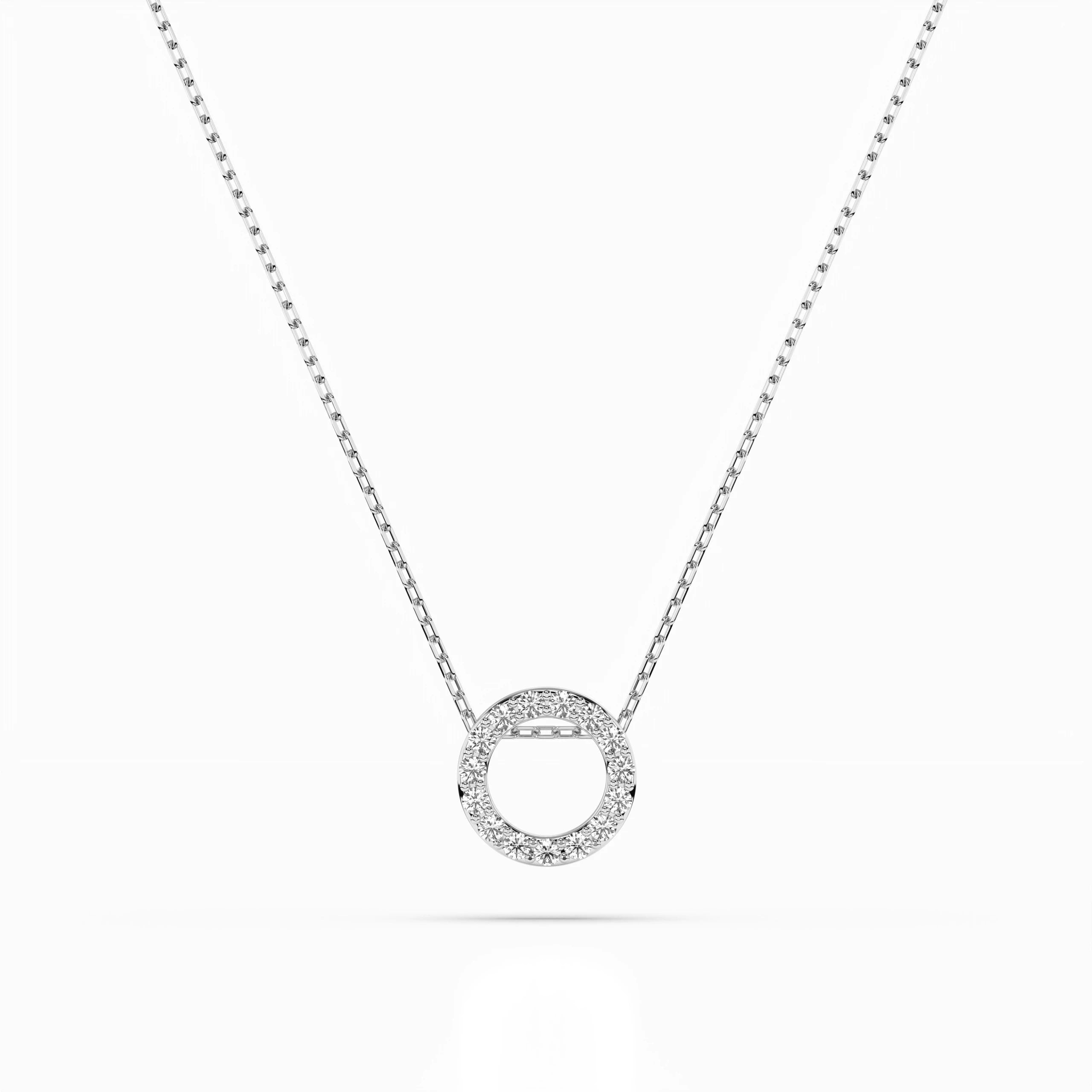Colier din Aur cu Diamante Rotunde Briliant 0.09 CT