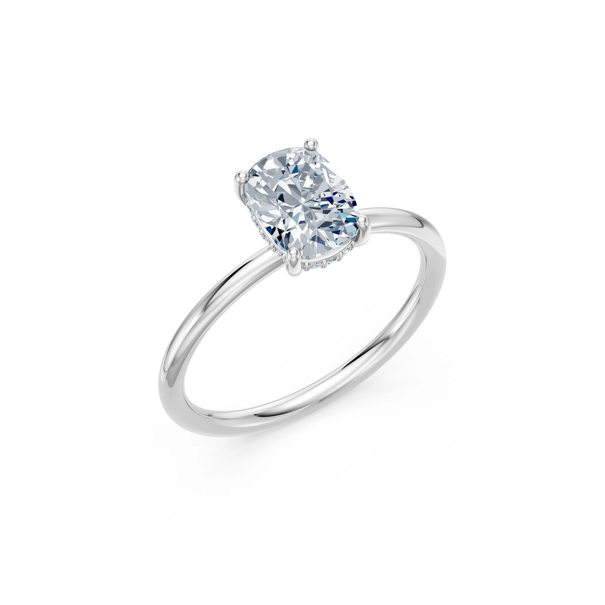 Inel de Logodnă Solitaire din Aur, Diamant Cushion 1,50 CT