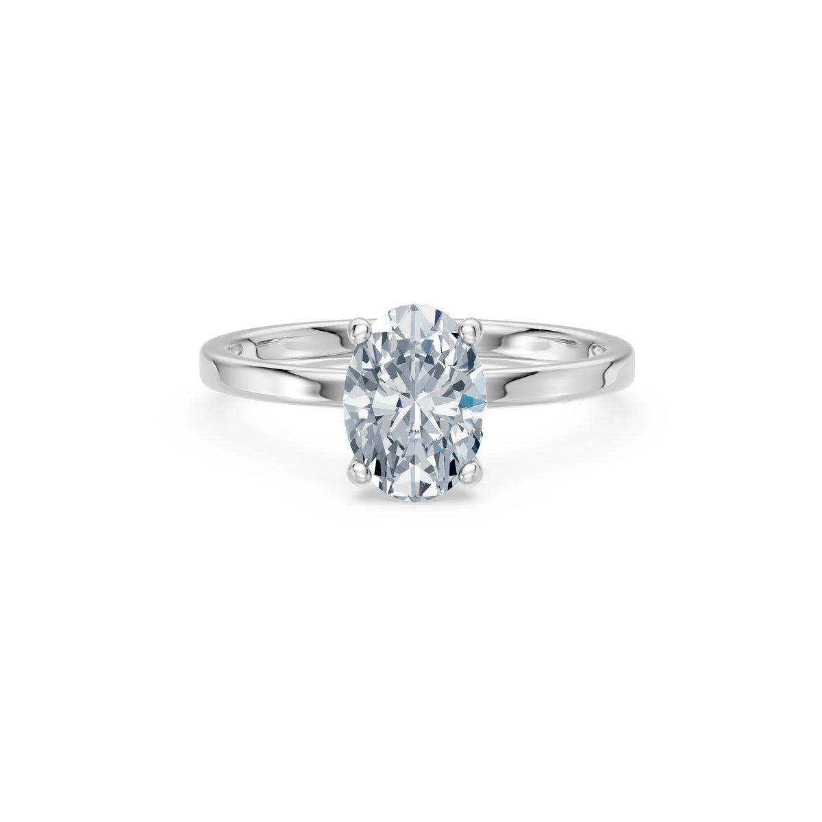 Inel de Logodnă Solitaire din Aur, Diamant Oval 1,50 CT