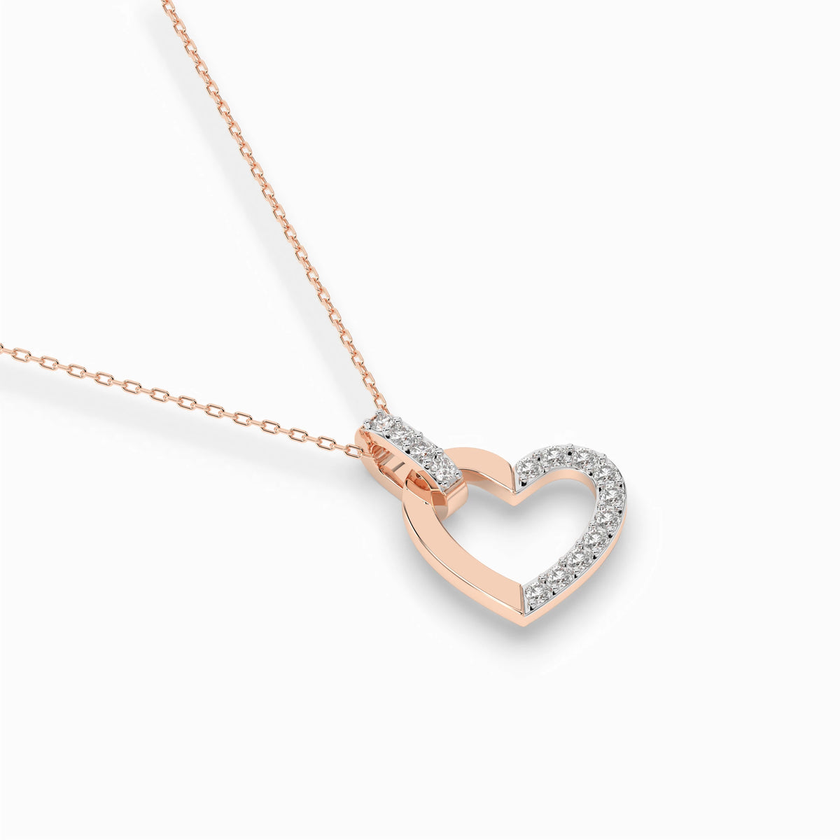 Colier din Aur cu Diamante, Forma Rotund Briliant, 0,18 CT