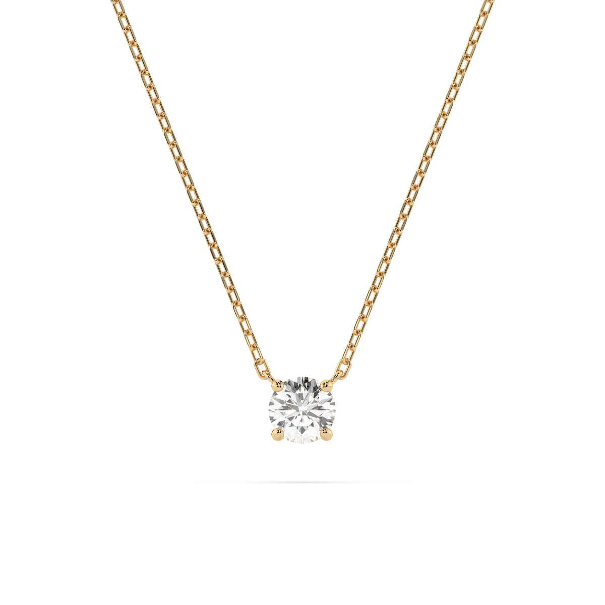 Colier din Aur cu Diamant, Forma Rotund Briliant, 0,10 CT