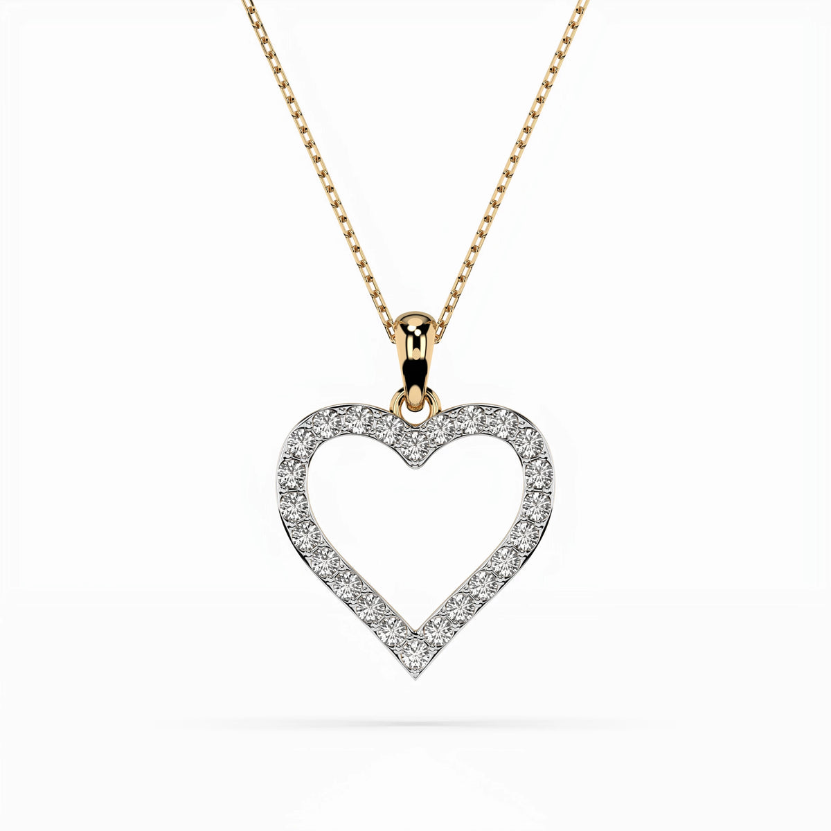 Colier din Aur cu Diamante, Forma Rotund Briliant, 0,31 CT