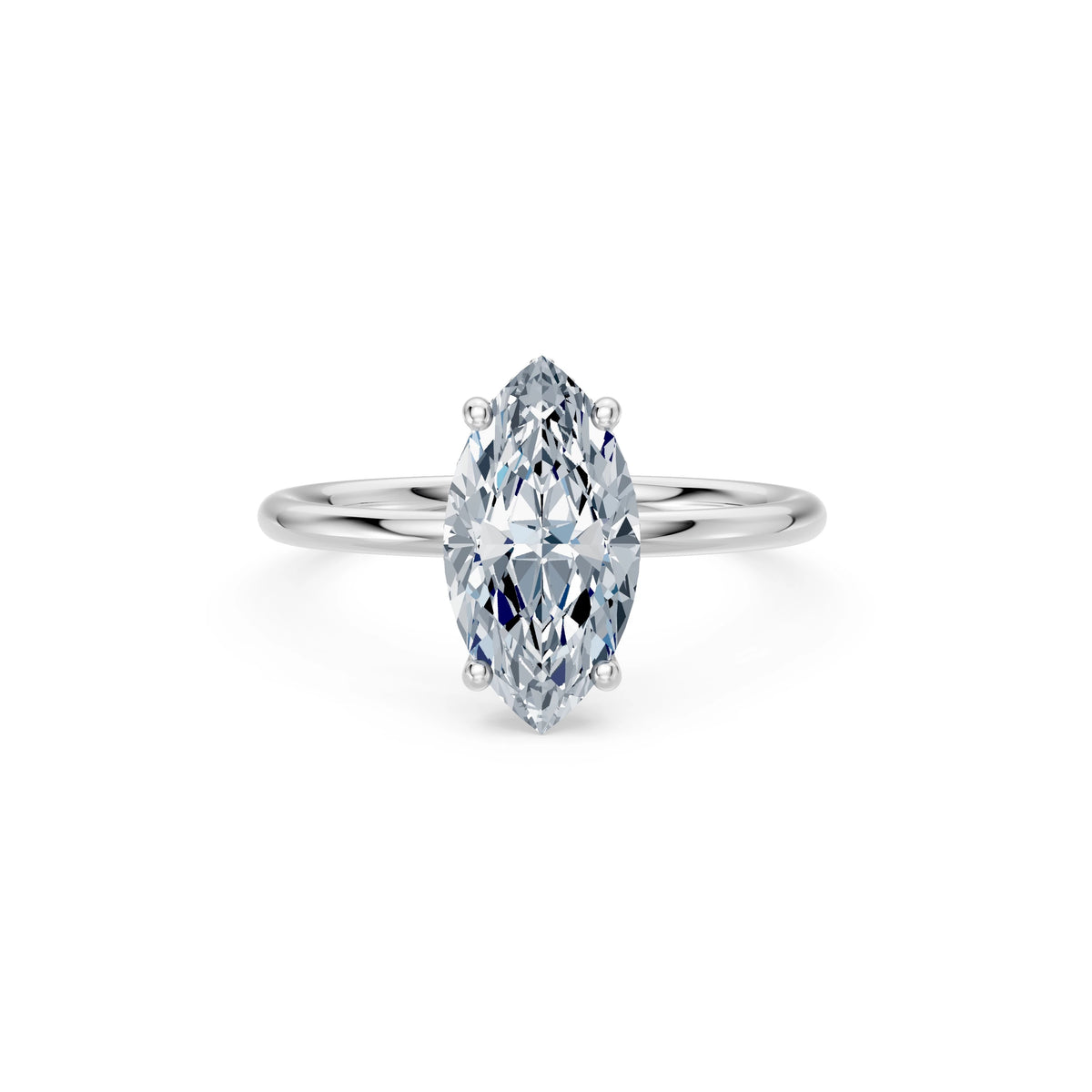 Inel de Logodnă Solitaire din Aur, Diamant Marquise 2,00 CT