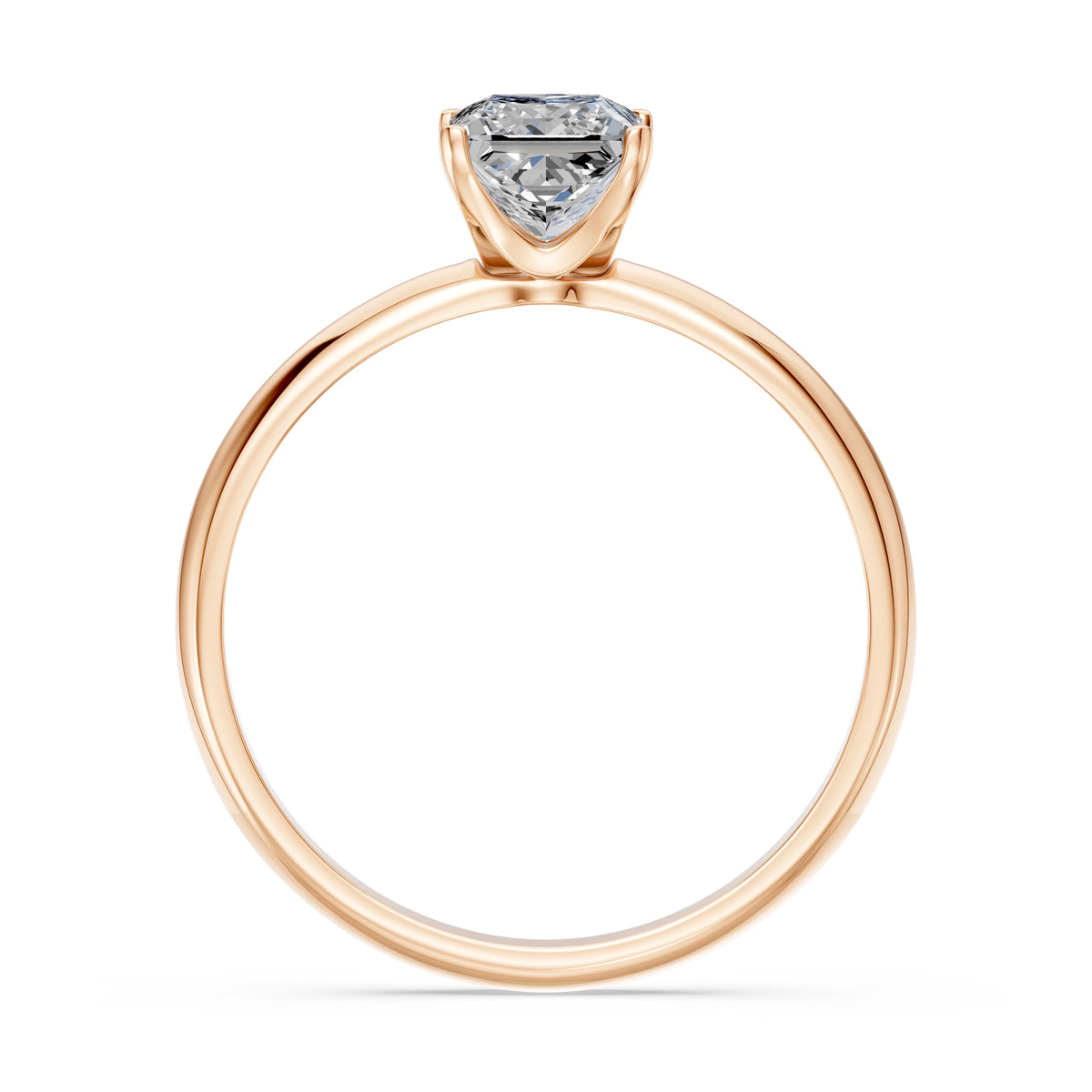 Inel de Logodnă Solitaire din Aur, Diamant Princess 0,50 CT