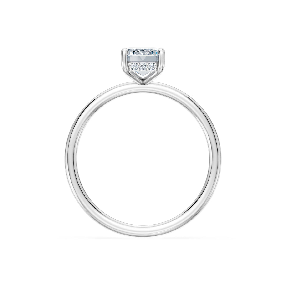 Inel de Logodnă Solitaire din Aur, Diamant Emerald 1,50 CT