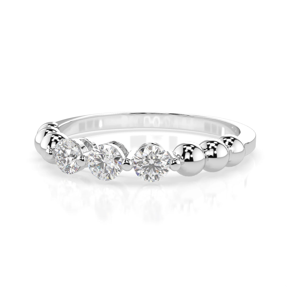 Inel din Aur cu Diamante, Forma Rotund Briliant, 0,39 CT