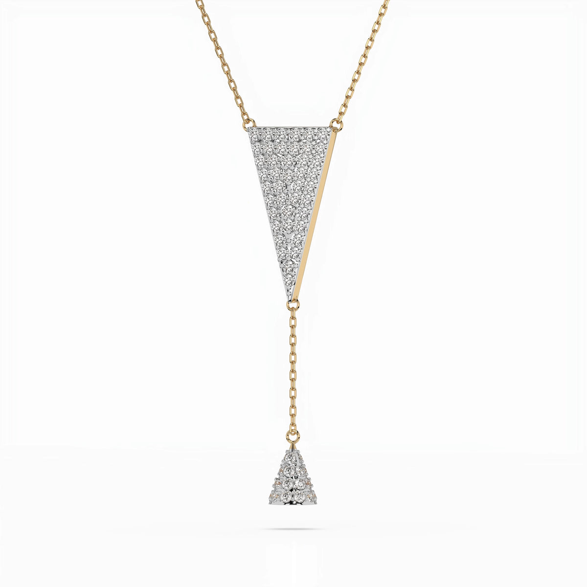 Colier din Aur cu Diamante, Forma Rotund Briliant, 0,41 CT