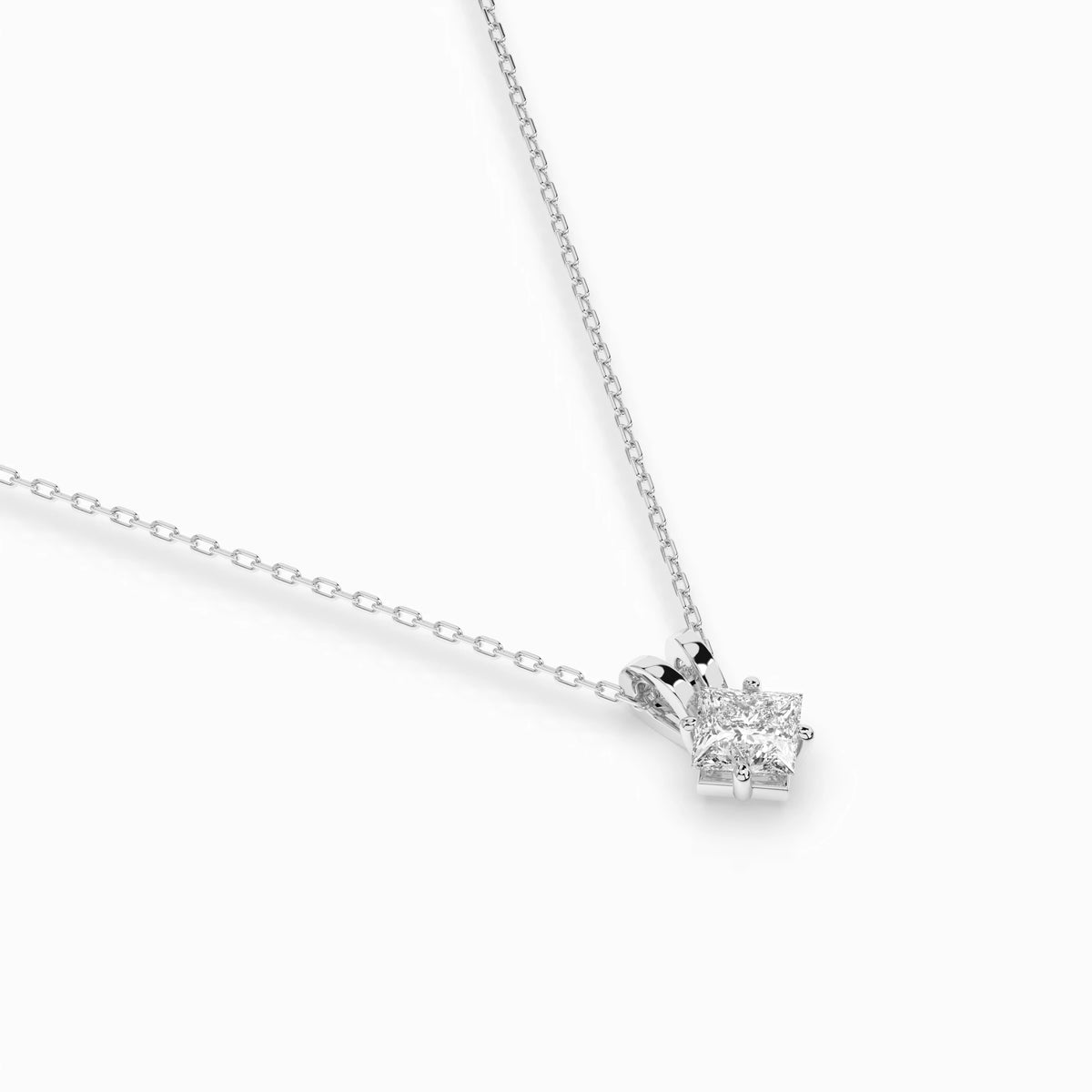 Colier din Aur cu Diamant, Forma Princess, 0,30 CT