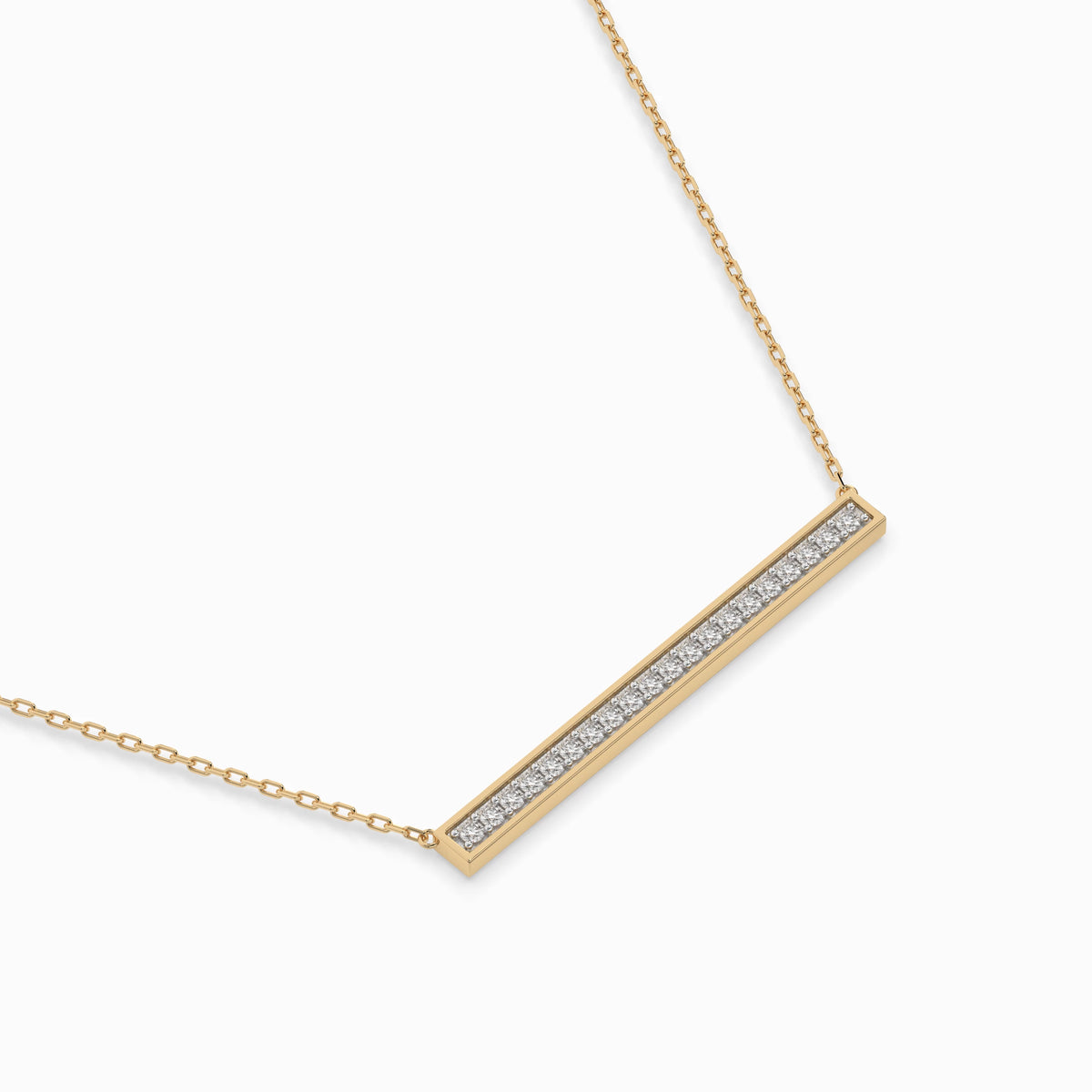 Colier din Aur cu Diamante, Forma Rotund Briliant, 0,12 CT