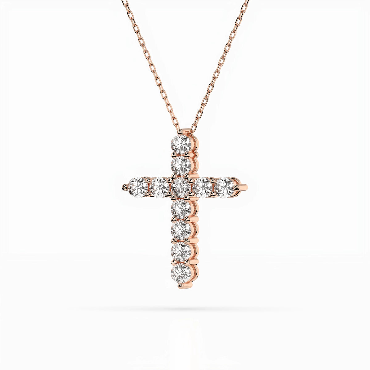 Colier din Aur cu Diamante, Forma Rotund Briliant, 1,10 CT