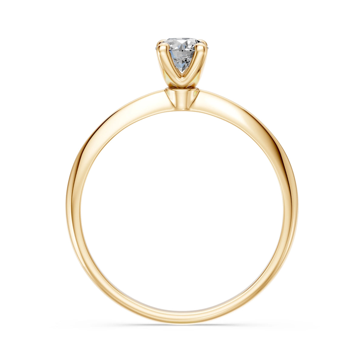 Inel de Logodnă Solitaire din Aur, Diamant Rotund Briliant 0,30 CT