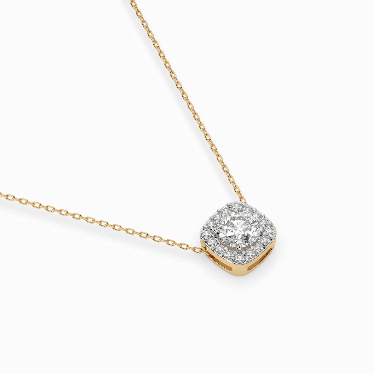 Colier din Aur cu Diamante, Forma Rotund Briliant, 0,50 CT