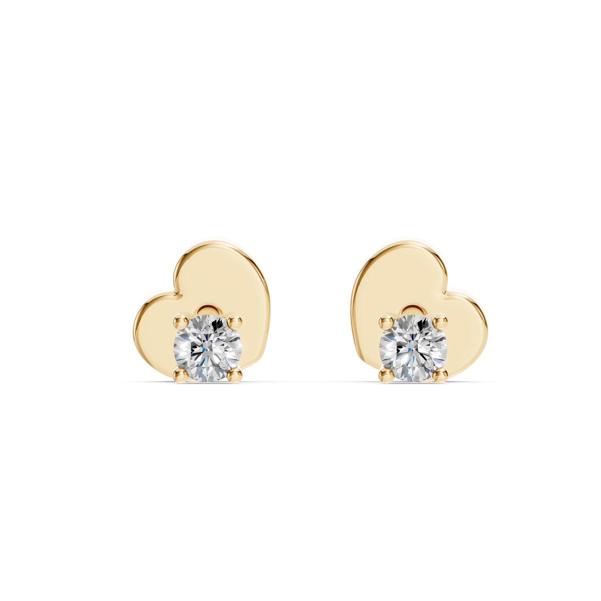 Cercei din Aur cu Diamante, Forma Rotund Briliant, 0,20 CT