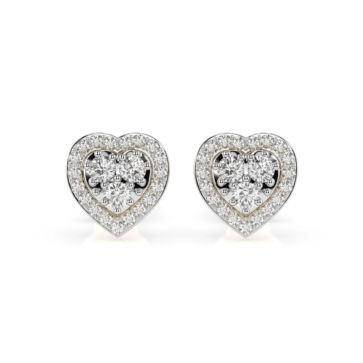 Cercei din Aur cu Diamante, Forma Rotund Briliant, 0,34 CT