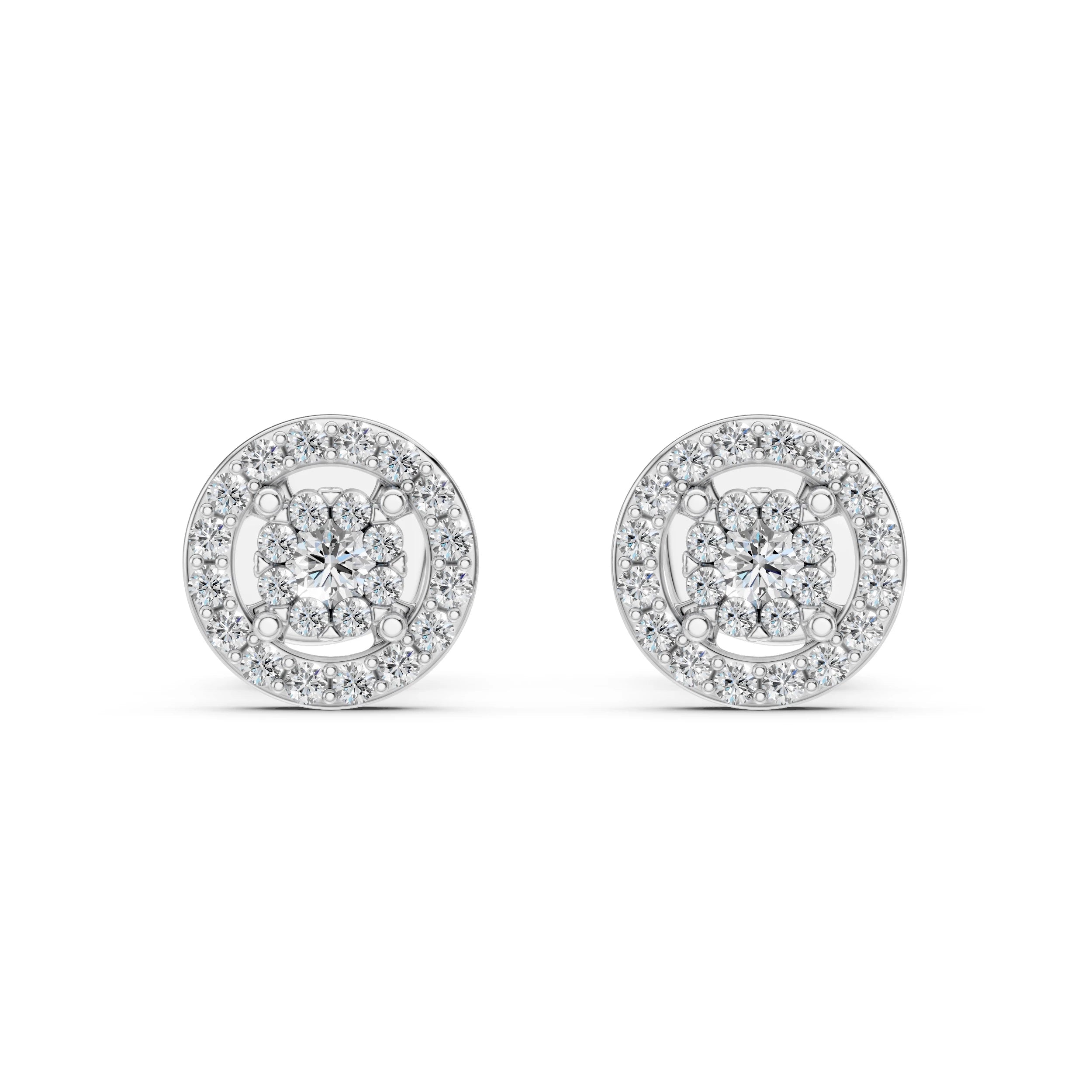Cercei din Aur cu Diamante Rotunde Briliant 0.28 CT