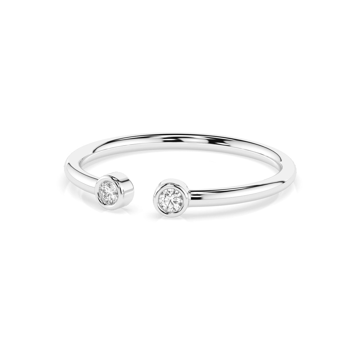 Inel din Aur cu Diamante, Forma Rotund Briliant, 0,04 CT