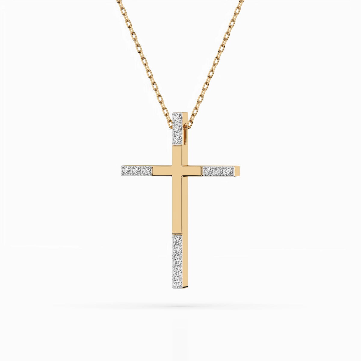 Colier din Aur cu Diamante, Forma Rotund Briliant, 0,08 CT