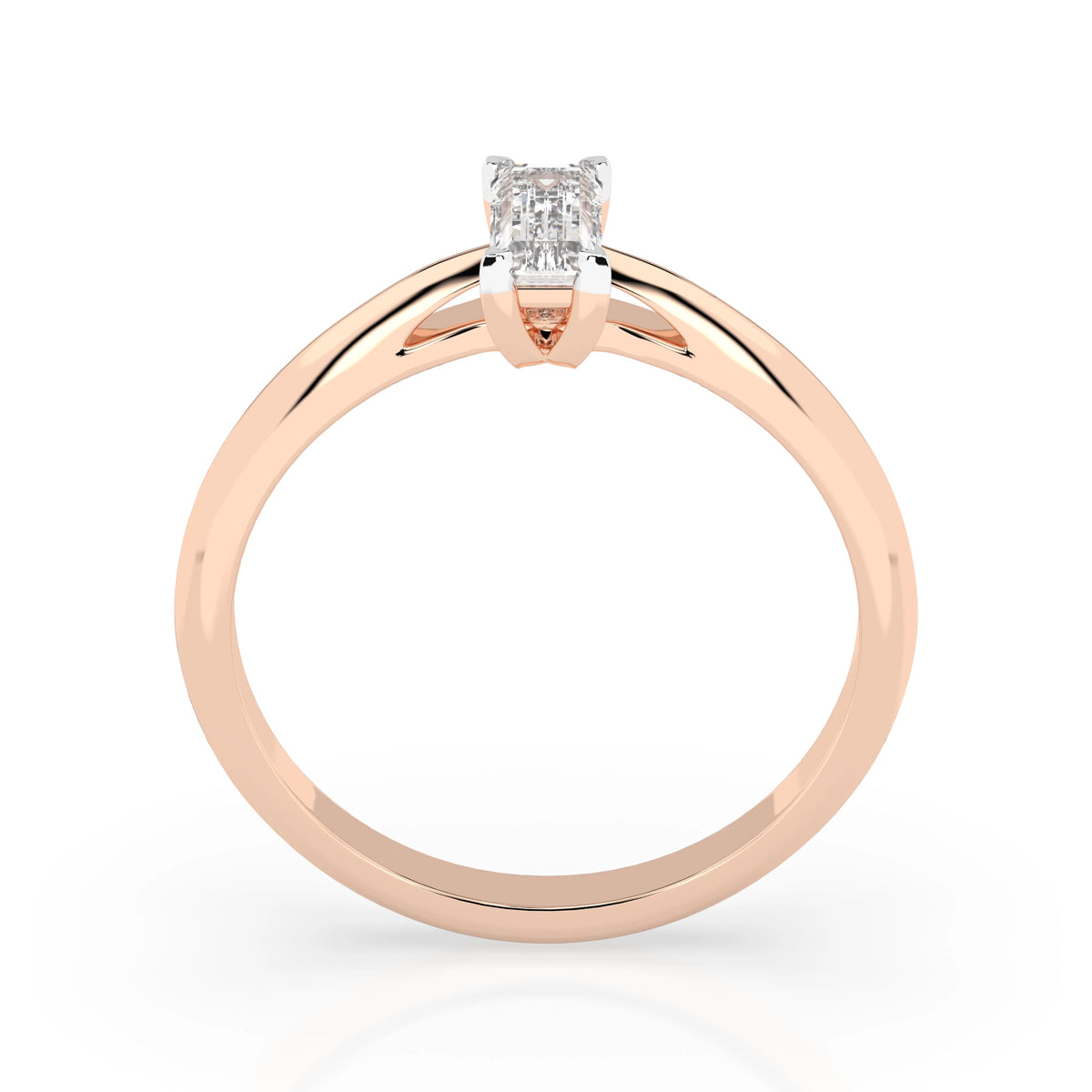 Inel de Logodnă Solitaire din Aur, Diamant Baguette 0,30 CT