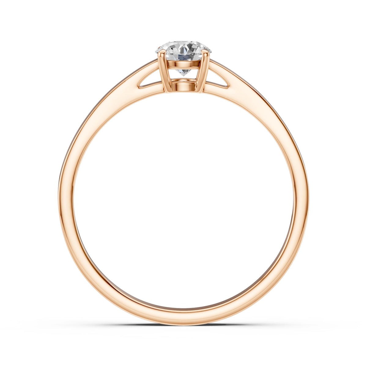Inel de Logodnă Solitaire din Aur, Diamant Rotund Briliant 0,35 CT