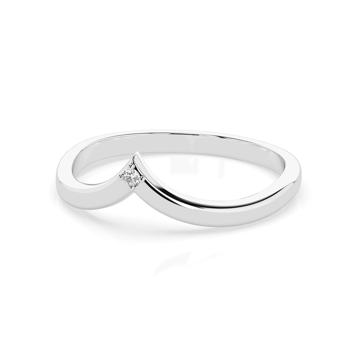 Inel din Aur cu Diamant, Forma Rotund Briliant, 0,01 CT
