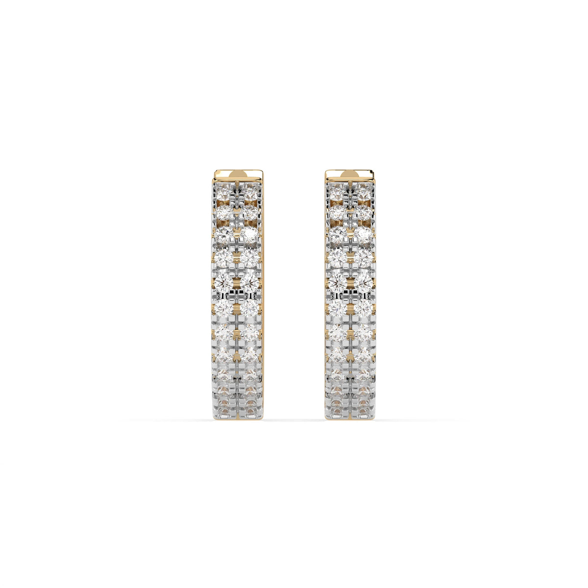 Cercei din Aur cu Diamante, Forma Rotund Briliant, 0,19 CT
