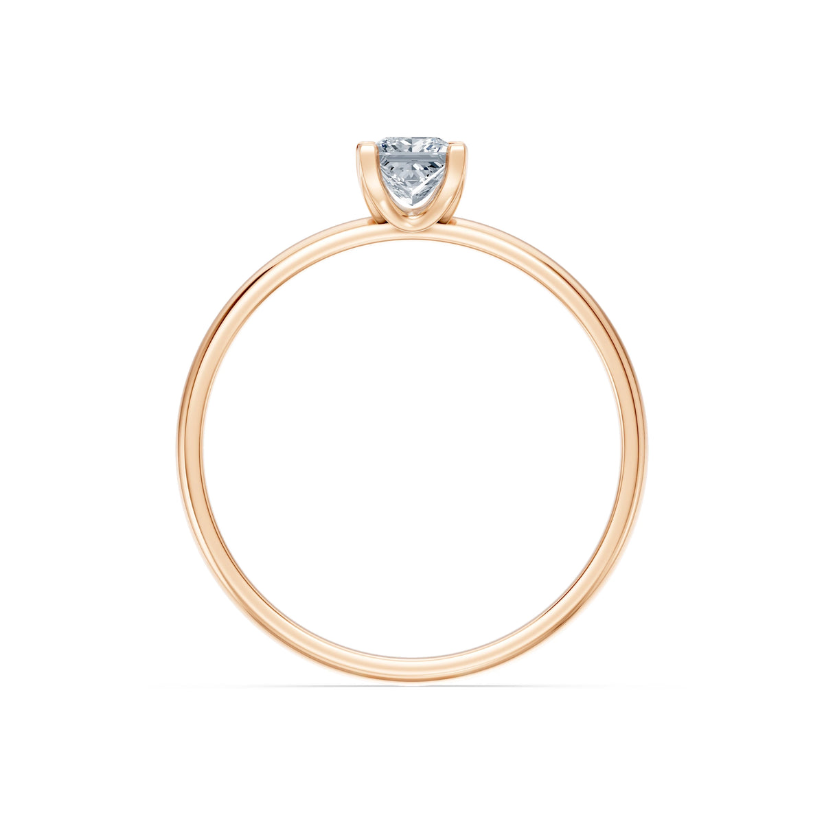 Inel de Logodnă Solitaire din Aur, Diamant Princess 0,30 CT