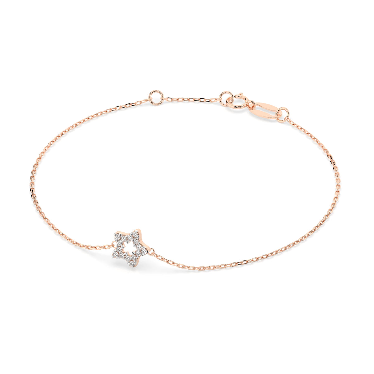 Brățară din Aur cu Diamante, Forma Rotund Briliant, 0,08 CT