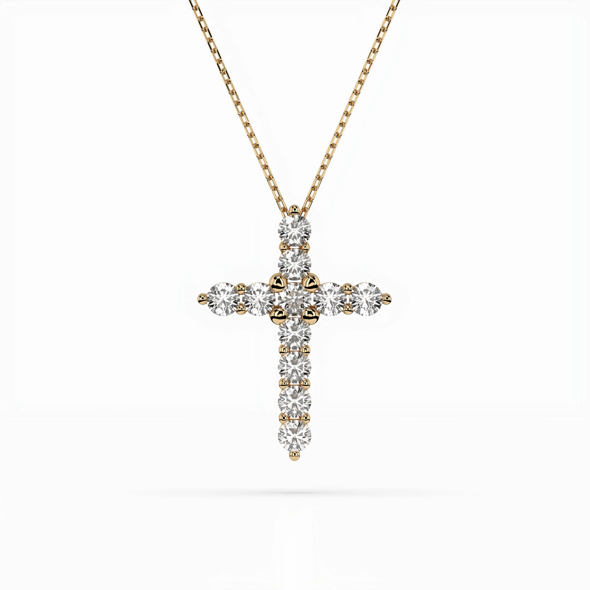 Colier din Aur cu Diamante, Forma Rotund Briliant, 0,52 CT