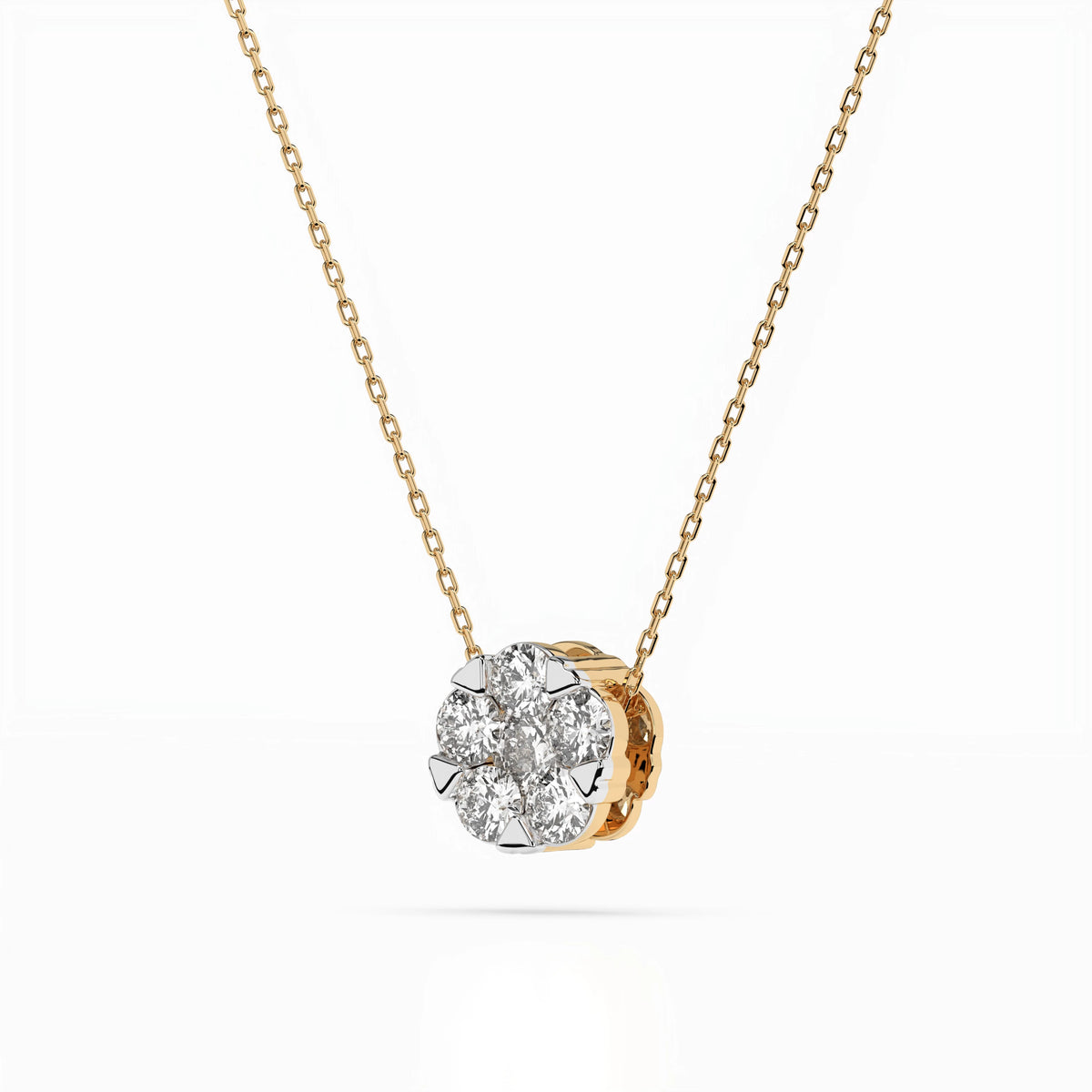 Colier din Aur cu Diamante, Forma Rotund Briliant, 0,58 CT