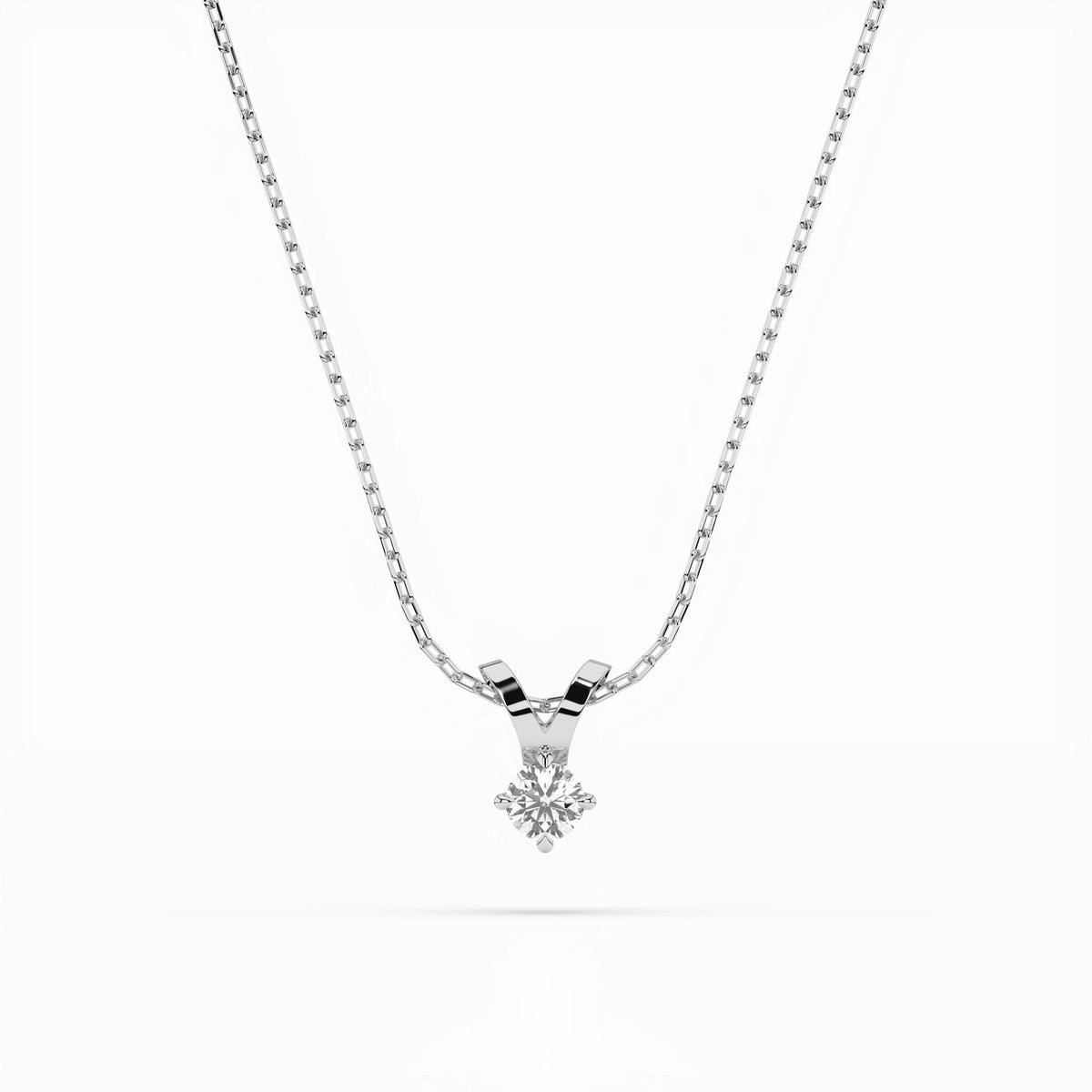 Colier din Aur cu Diamant, Forma Rotund Briliant, 0,10 CT