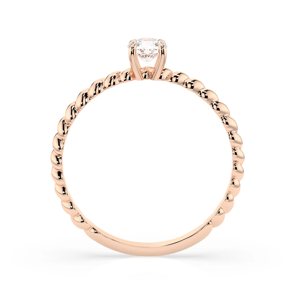 Inel de Logodnă Solitaire din Aur, Diamant Rotund Briliant 0,30 CT