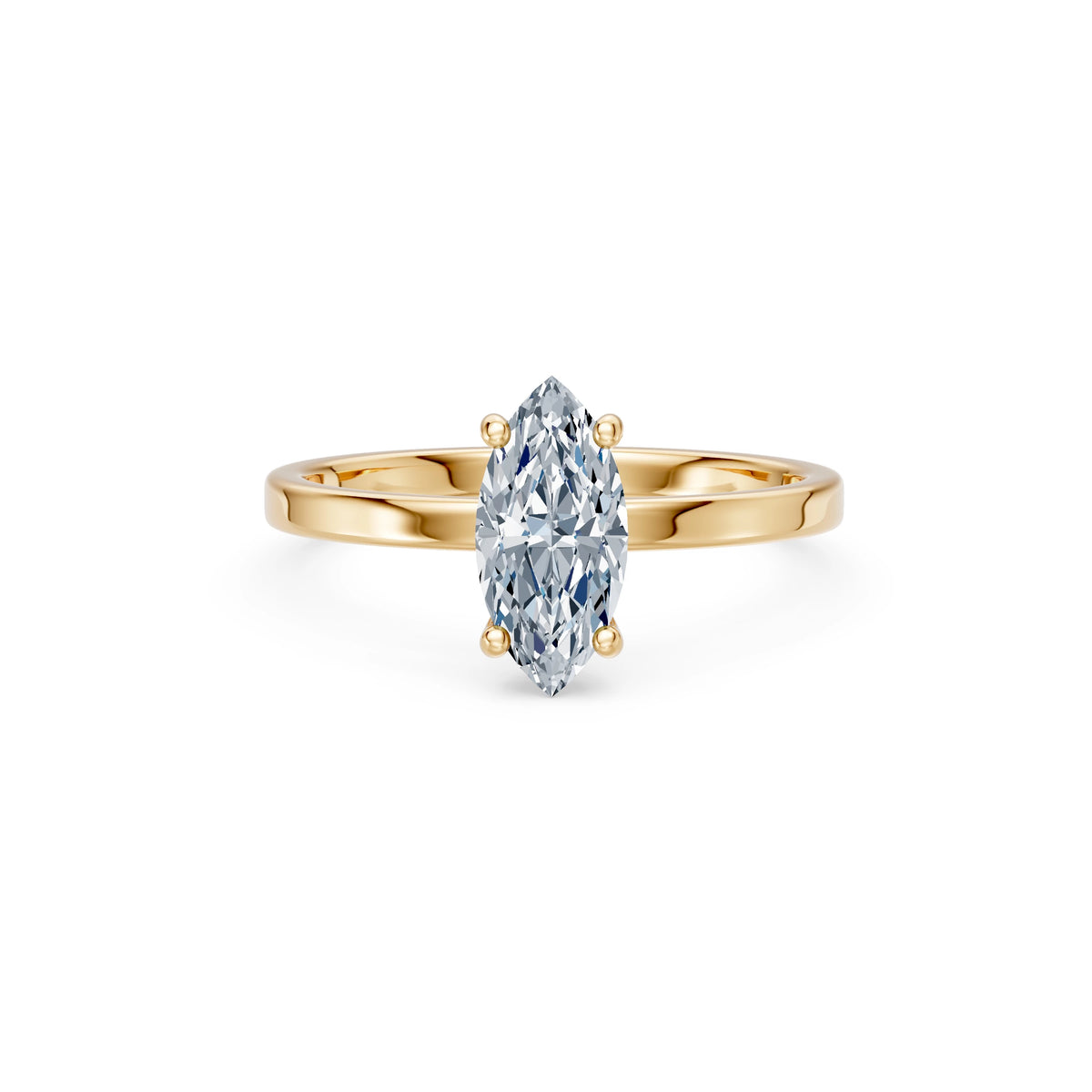 Inel de Logodnă Solitaire din Aur, Diamant Marquise 1,00 CT