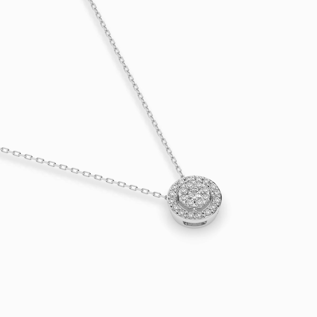 Colier din Aur cu Diamante, Forma Rotund Briliant, 0,24 CT