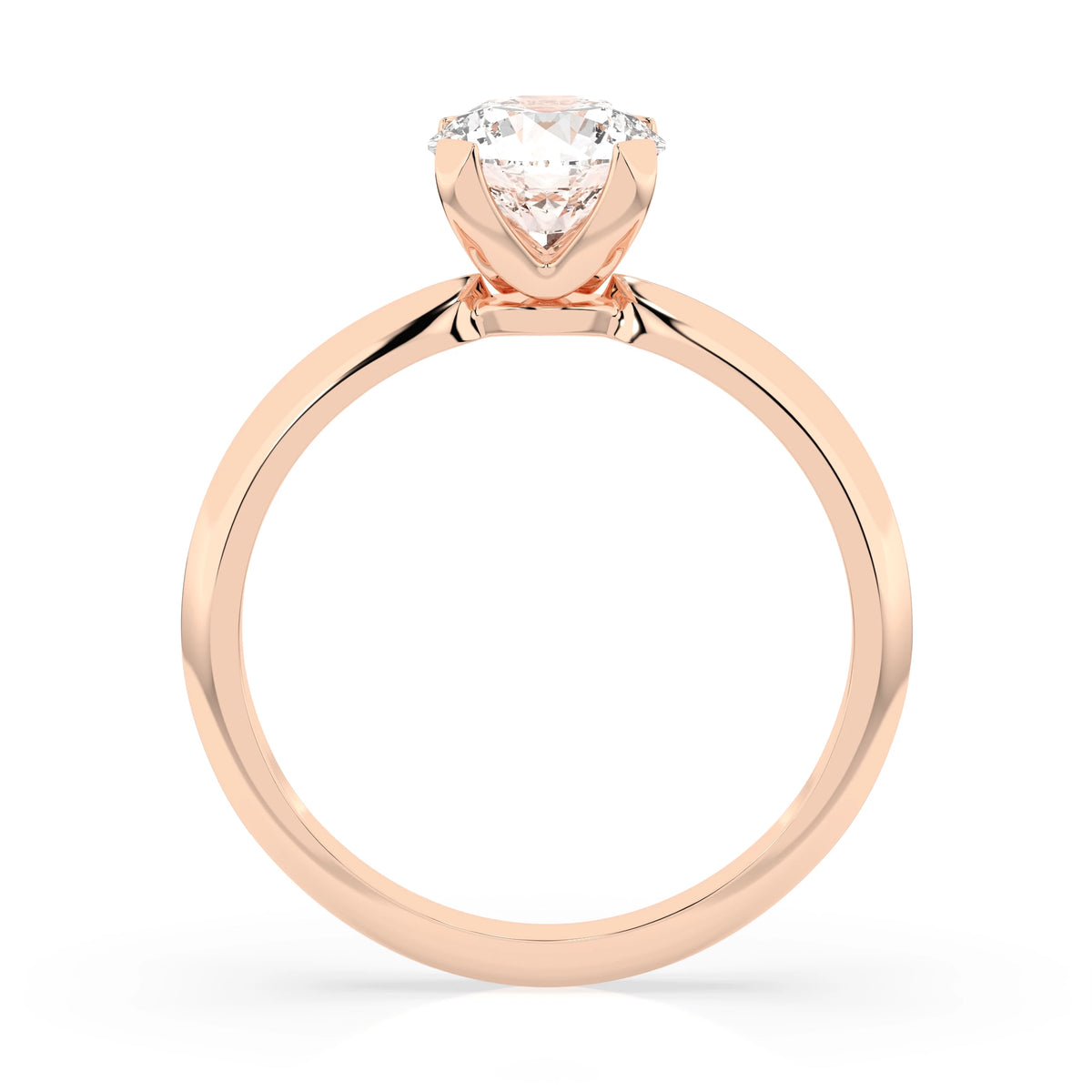 Inel de Logodnă Solitaire din Aur, Diamant Rotund Briliant 1,00 CT