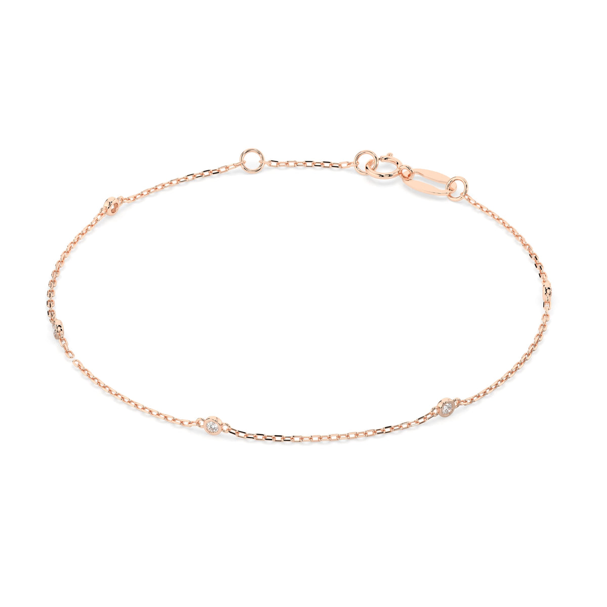 Brățară din Aur cu Diamante, Forma Rotund Briliant, 0,07 CT