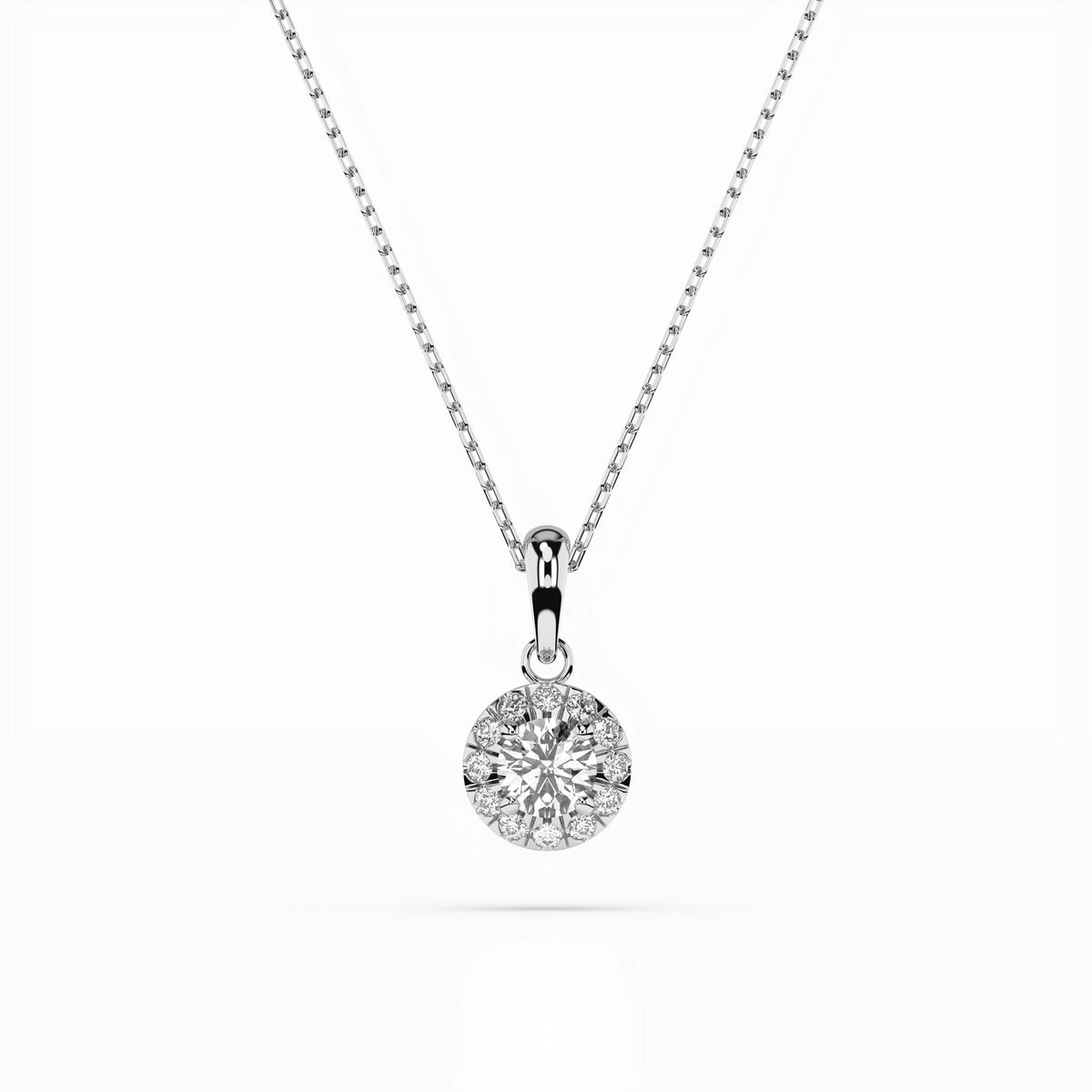 Colier din Aur cu Diamante, Forma Rotund Briliant, 0,30 CT