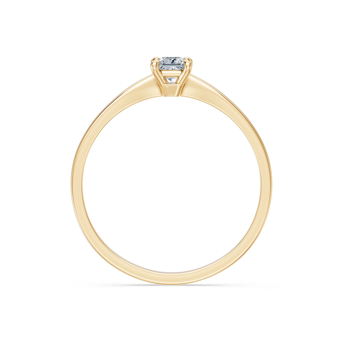Inel de Logodnă Solitaire din Aur, Diamant Princess 0,17 CT