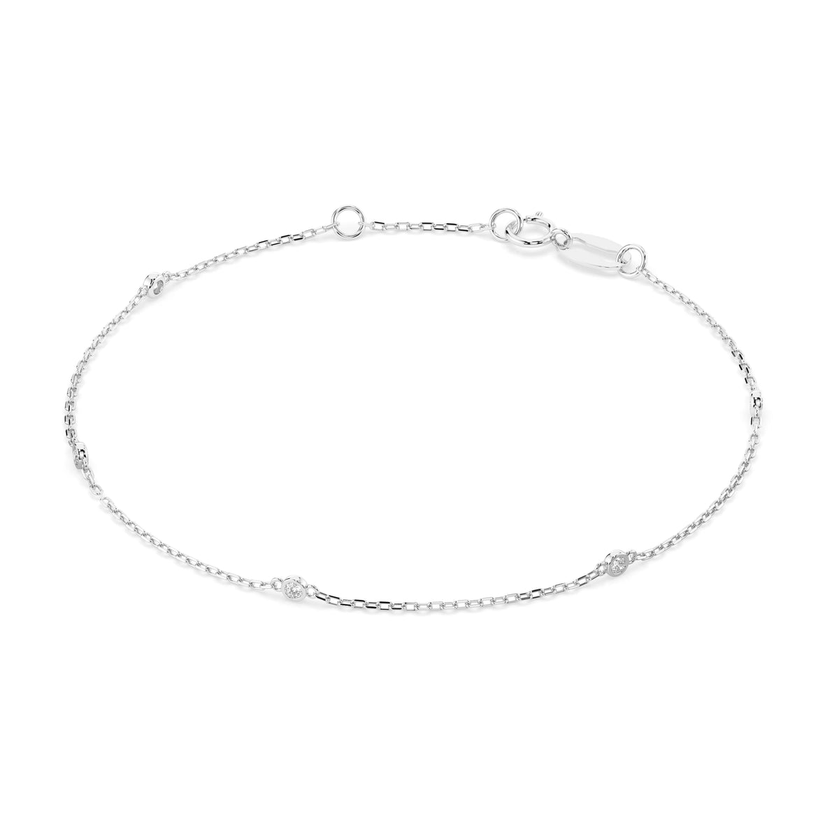 Brățară din Aur cu Diamante, Forma Rotund Briliant, 0,07 CT