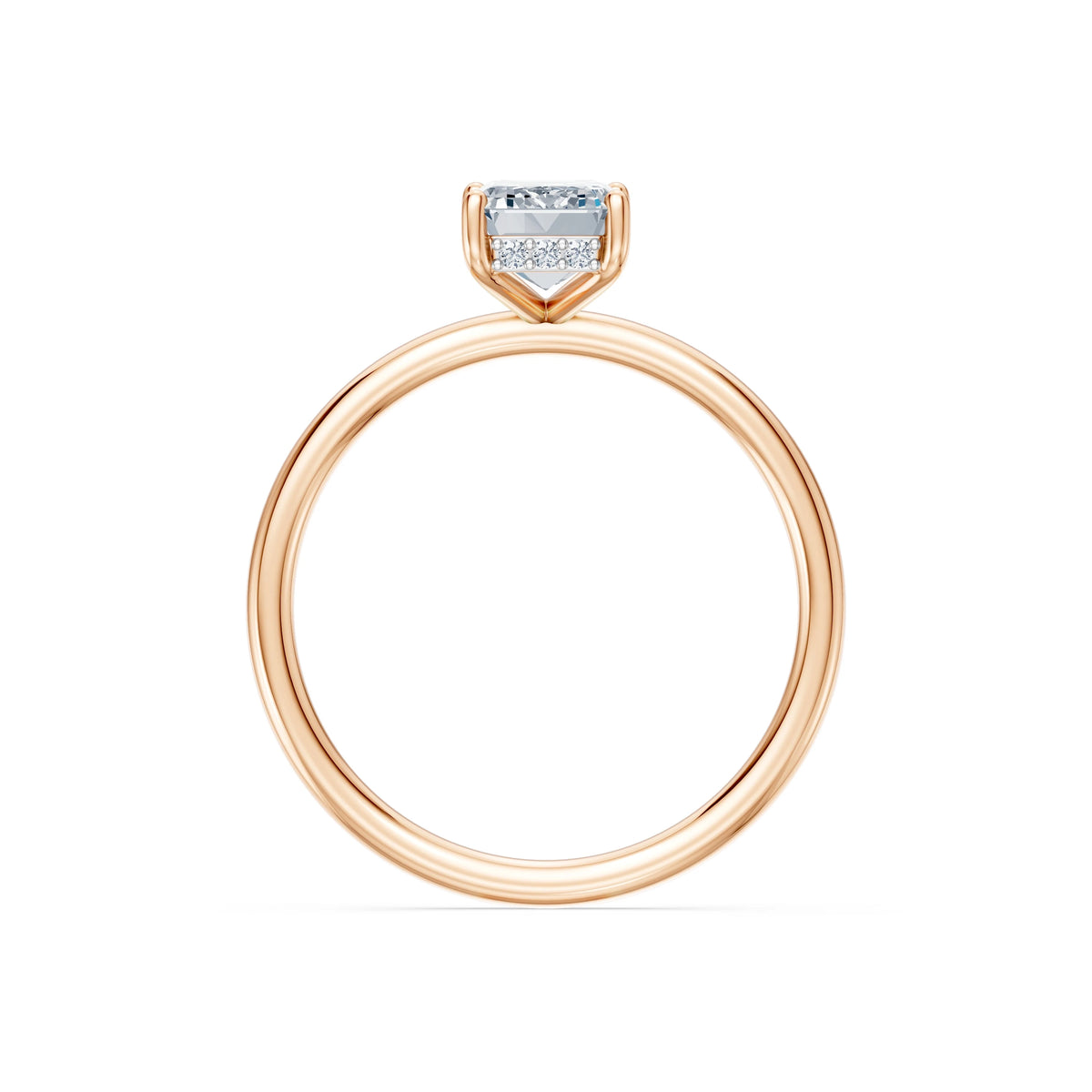 Inel de Logodnă Solitaire din Aur, Diamant Emerald 1,50 CT