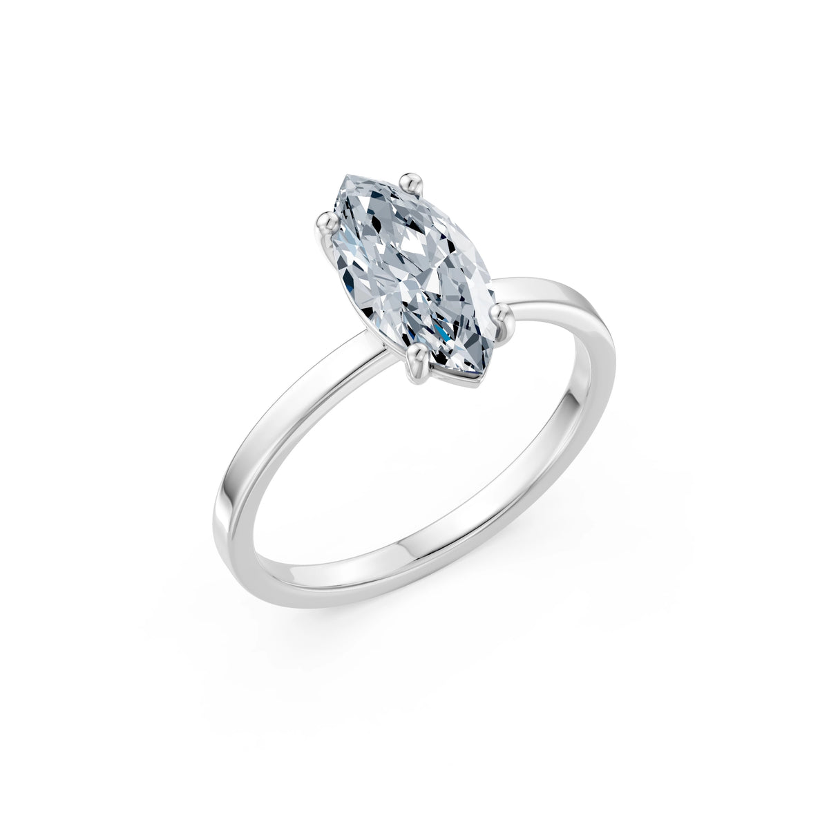 Inel de Logodnă Solitaire din Aur, Diamant Marquise 1,50 CT