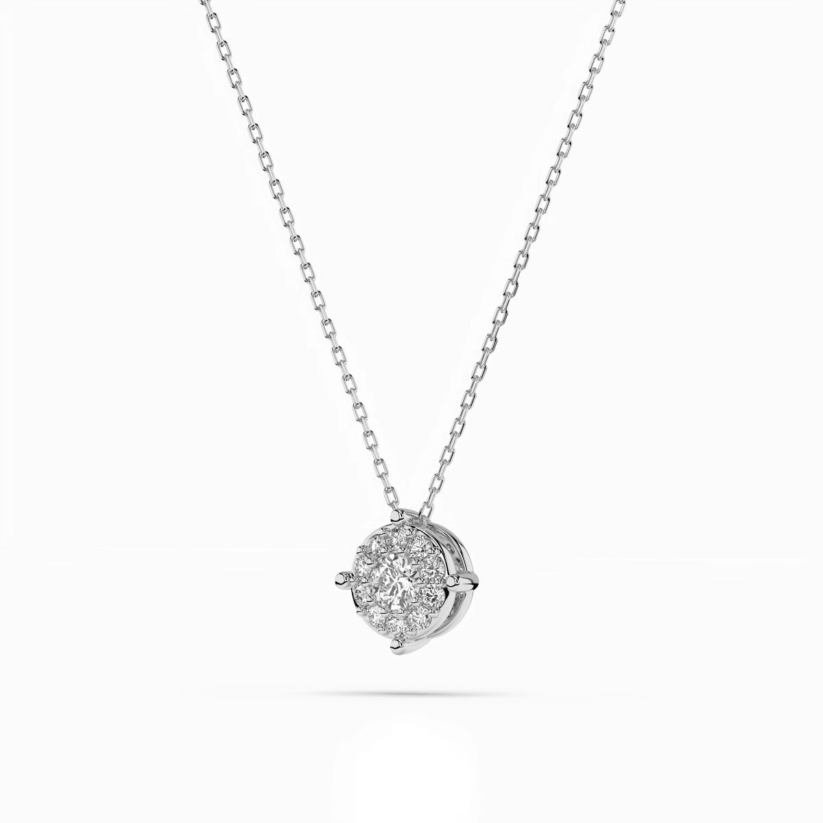 Colier din Aur cu Diamante, Forma Rotund Briliant, 0,18 CT
