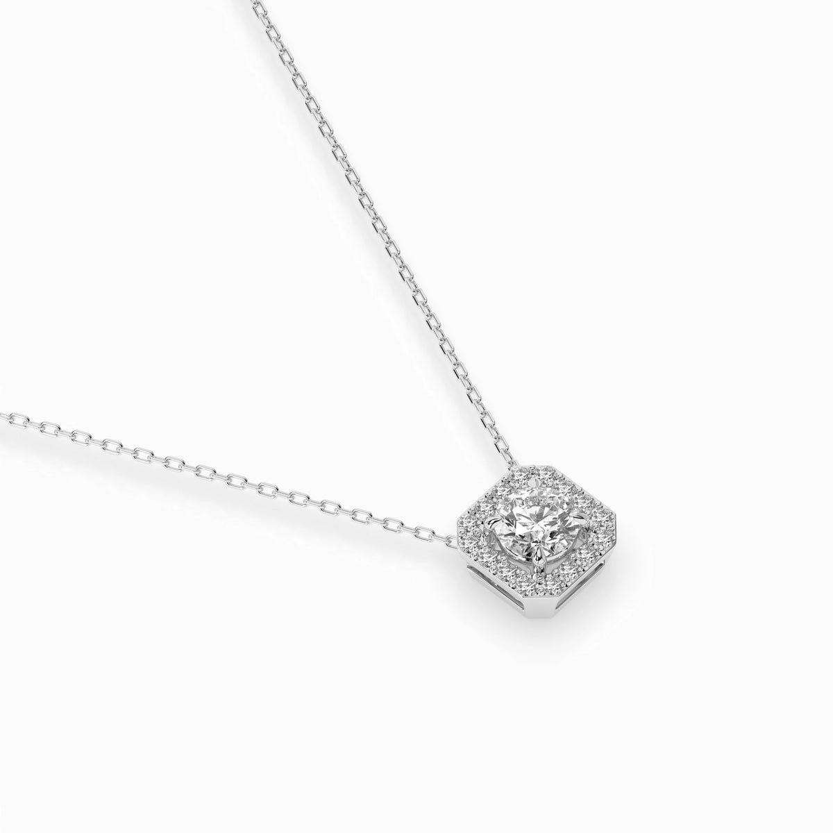Colier din Aur cu Diamante, Forma Rotund Briliant, 0,30 CT