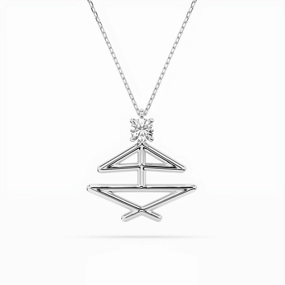 Colier din Aur cu Diamant, Forma Rotund Briliant, 0,10 CT