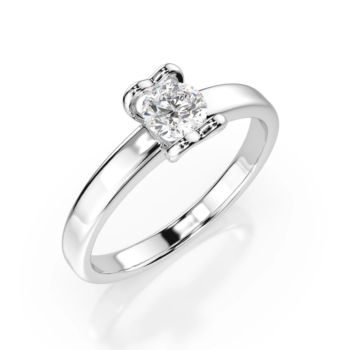 Inel de Logodnă Solitaire din Aur, Diamant Rotund Briliant 0,30 CT
