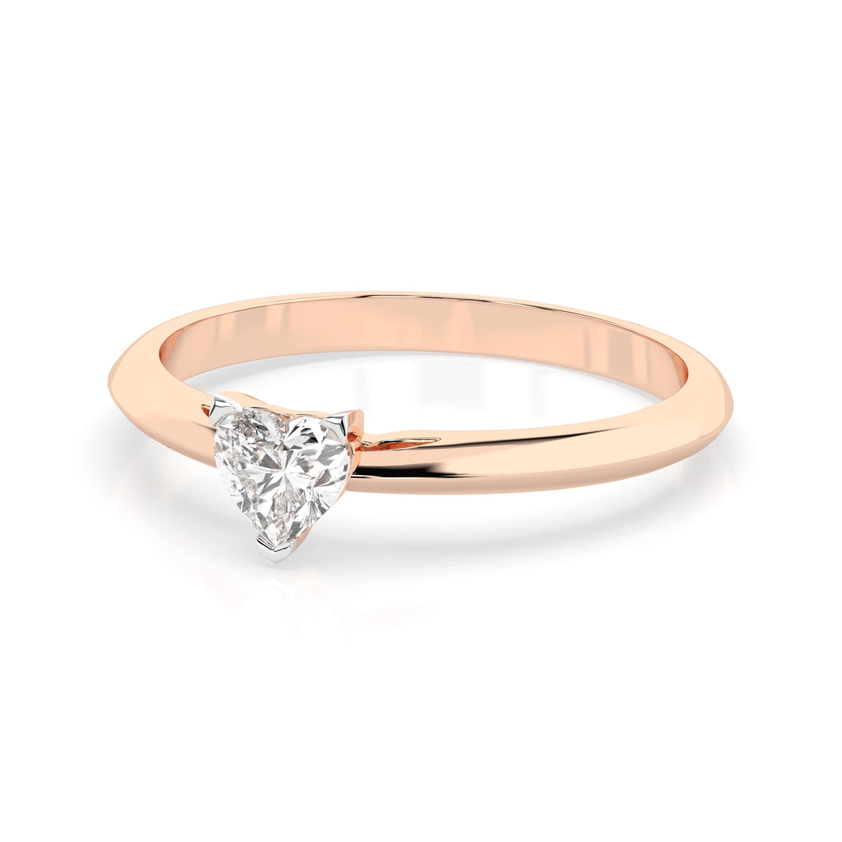 Inel de Logodnă Solitaire din Aur, Diamant Inimă 0,30 CT