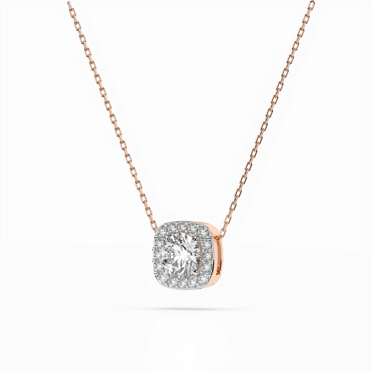 Colier din Aur cu Diamante, Forma Rotund Briliant, 0,50 CT