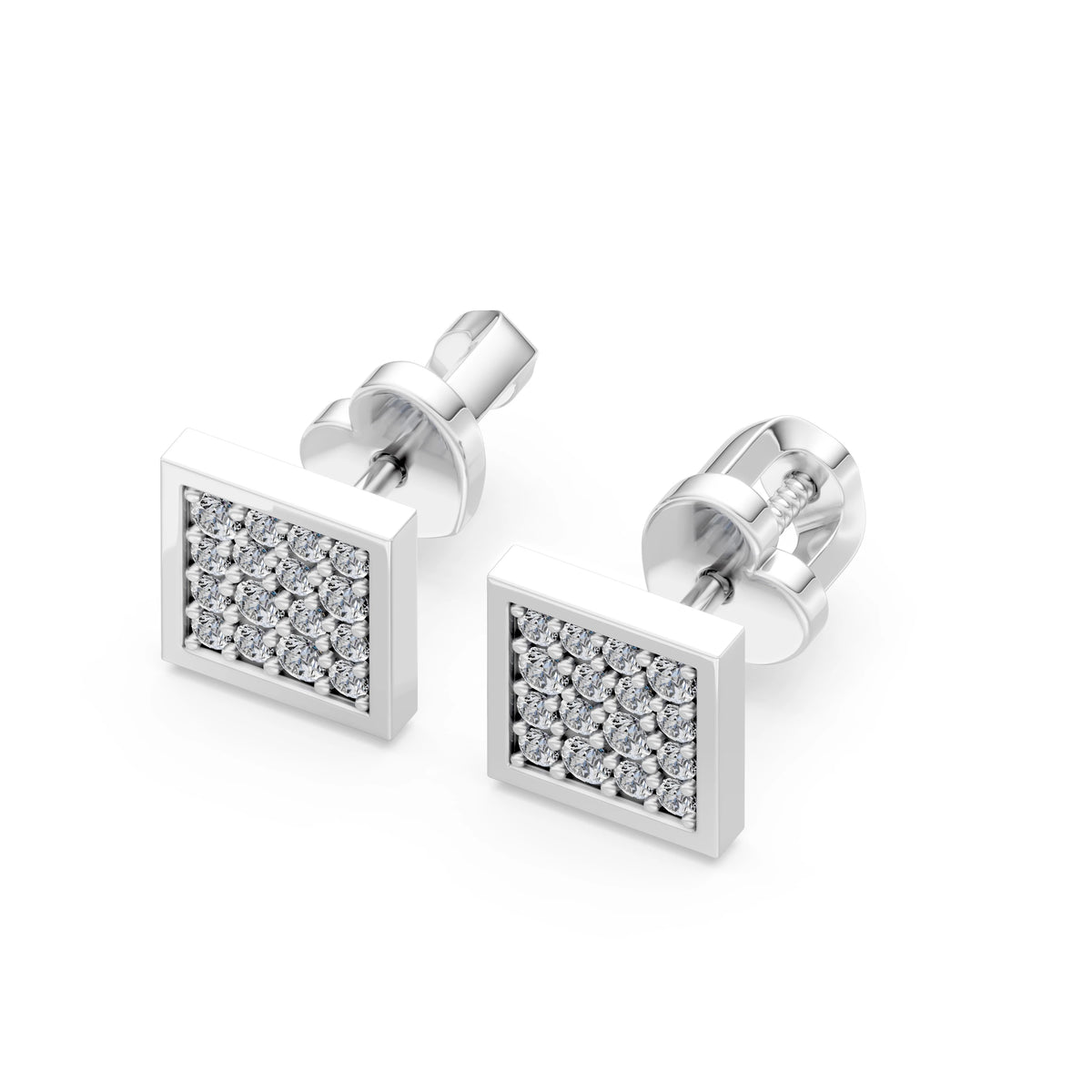 Cercei din Aur cu Diamante, Forma Rotund Briliant, 0,26 CT